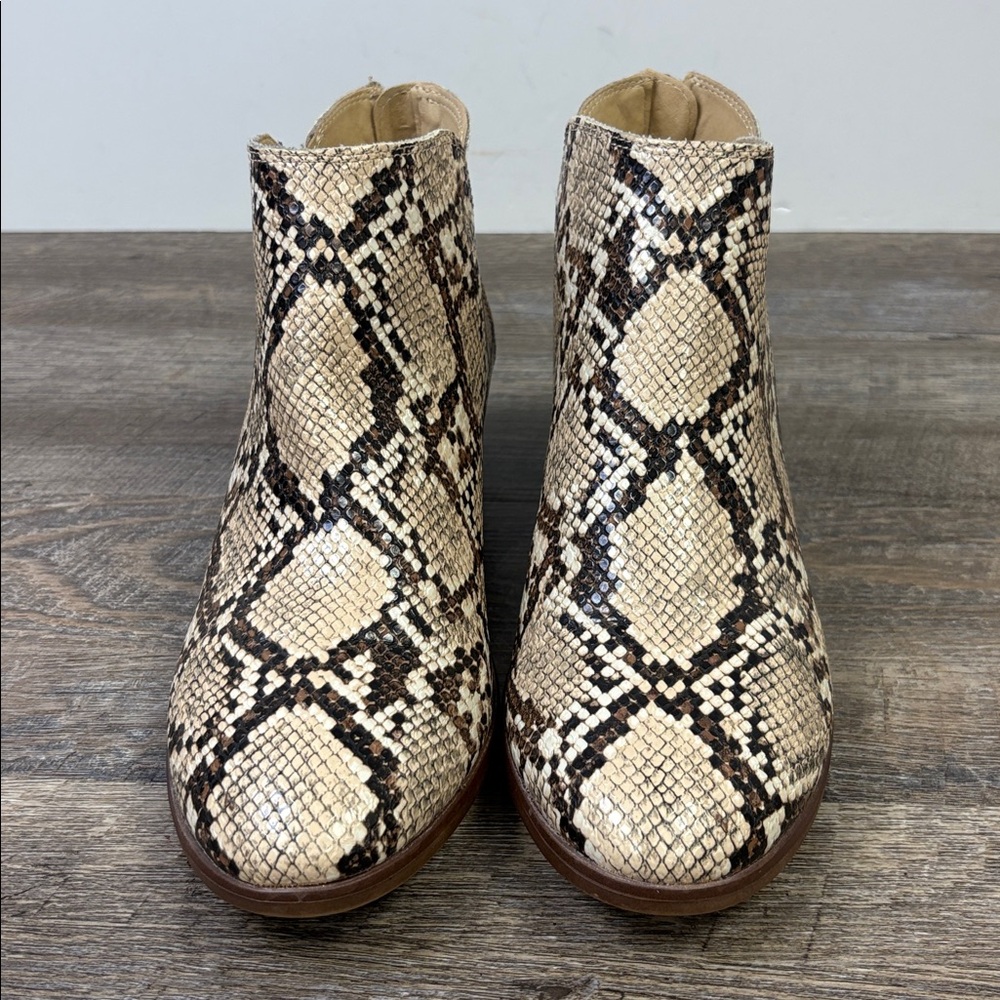 MICHAEL by MICHAEL SHANNON “Nadya” Faux Snakeskin Ankle Boots • Size 9 - Picture 2 of 8